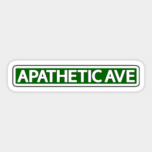 Apathetic Ave Street Sign Sticker